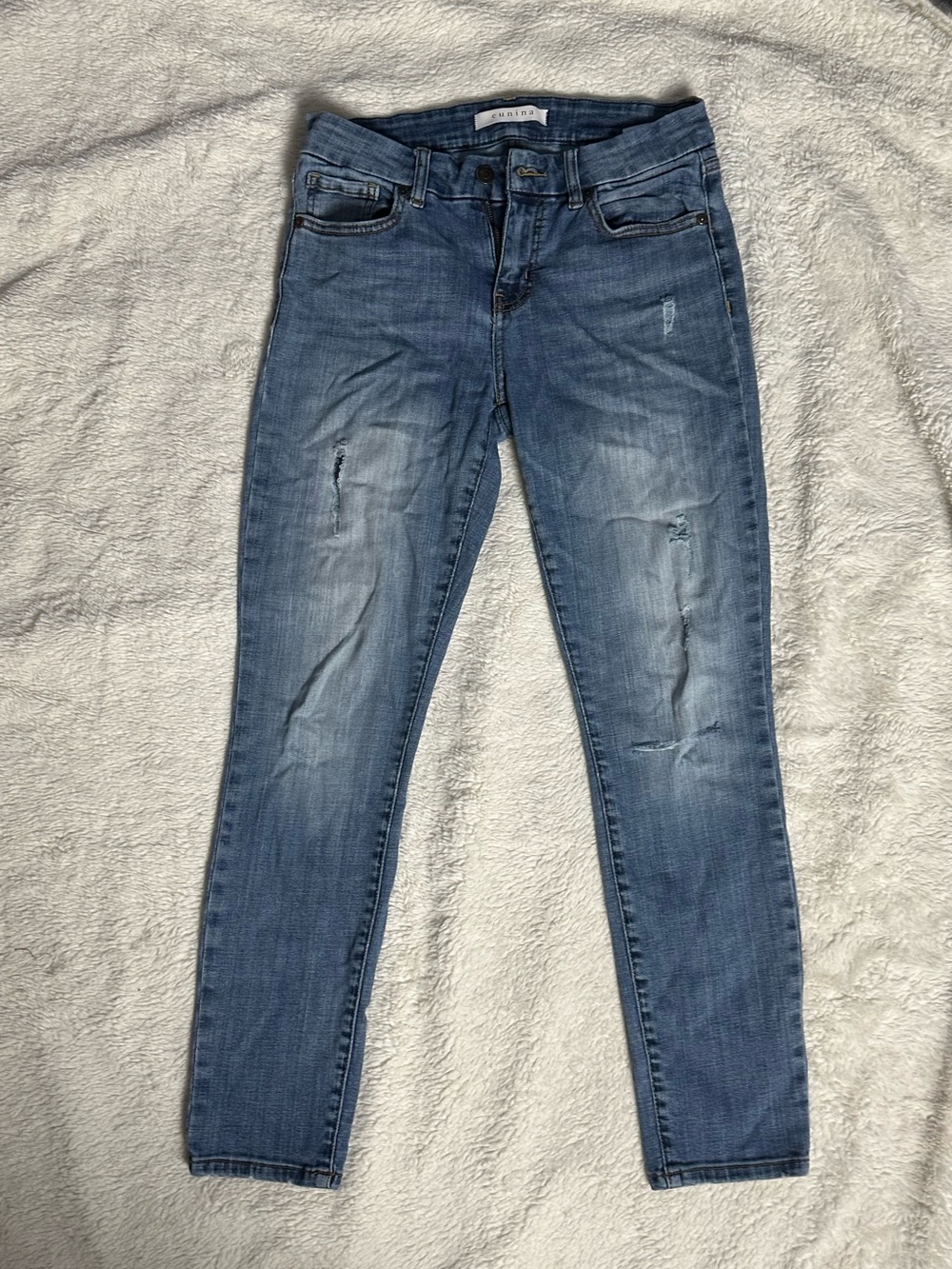 eunina Faded Blue Skinny Jeans